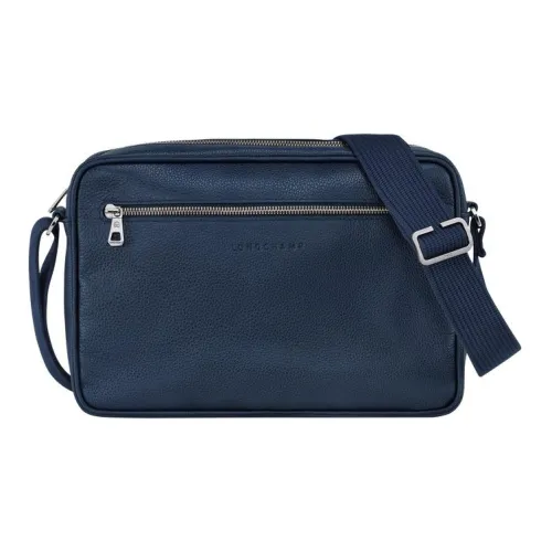 LONGCHAMP Le Foulonné Коровья кожа Camera Сумка Сумка через плечо Средний Мужской Синий