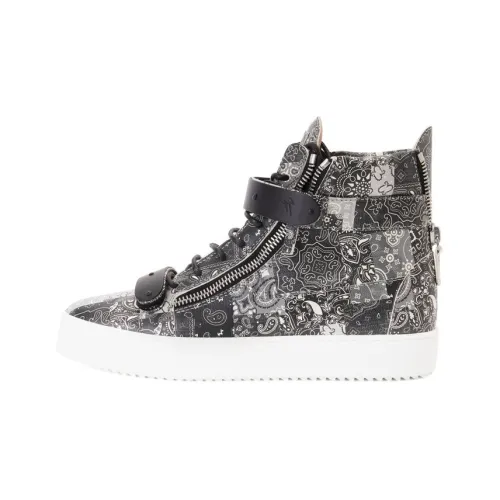 GIUSEPPE ZANOTTI GZ Coby Высокий Топ Стильный Скейтбординг Мужской Черный Белый