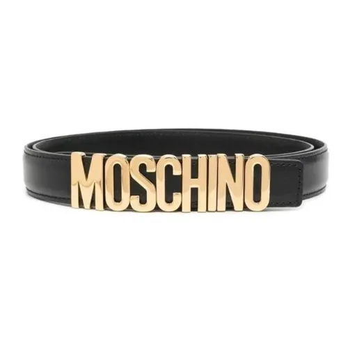 MOSCHINO Ремни из коровьей кожи, черные, женские