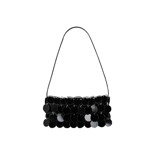 Paco Rabanne Телячья кожа Сумка через плечо Женская Черная