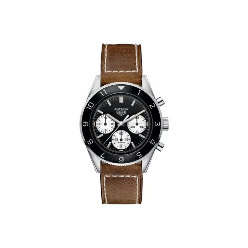 TAG HEUER Автоматический Механический Механизм Мужские Часы из Коллекции Autavia 42 мм Коричневый