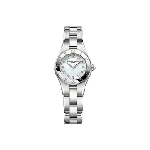 Baume Mercier Lingni Collection Кварцевый механизм Женские часы 27 мм Белый циферблат Корпус из нержавеющей стали