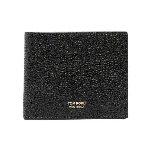 TF Кожаный держатель для карт и кошелек Мужской Черный
