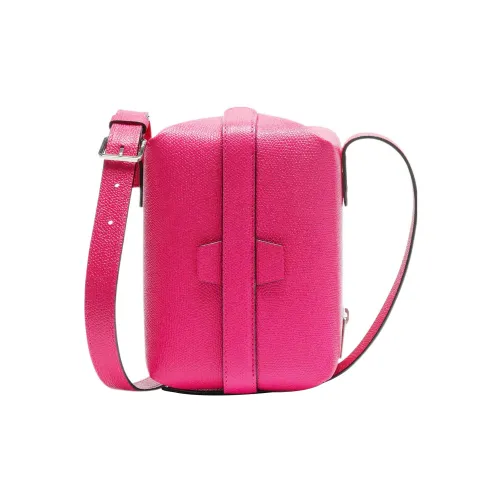 Valextra Tric Trac Телячья кожа Коробка Сумка Сумка Сумка через плечо Сумка через плечо Стандартная Женская Фуксия
