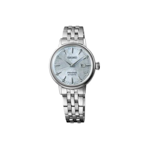 SEIKO Автоматический Механический Movement Женские Часы 28 мм Серебряные