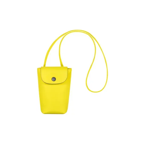 LONGCHAMP Le Pliage Xtra Кожа с коровьей кожей Одно плечо Через плечо Чехол для телефона Женские Лимон