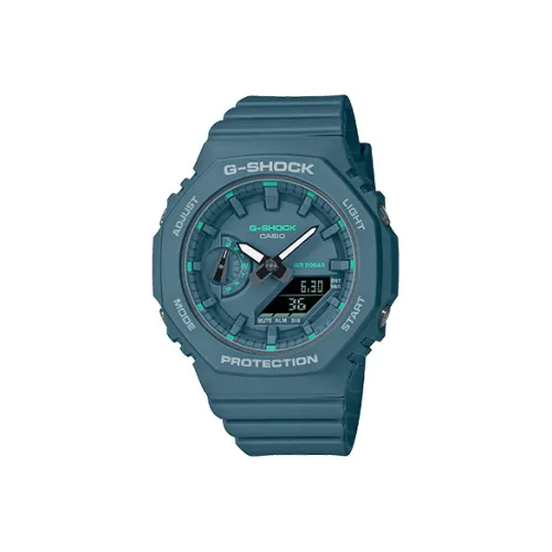 CASIO Liquid Crystal Analog Dual Display Series Электронные механические часы с резиновым ремешком унисекс