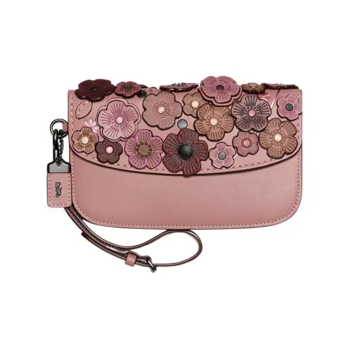 COACH Замша Клатч Маленький Женский Розовый