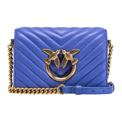 PINKO Click Series Овчина Телячья Кожа Сумка через плечо Сумка на плечо Женская Фиолетовая