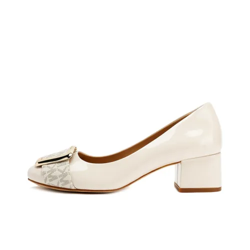 MICHAEL KORS Patsy Квадратный каблук Туфли Мэри Джейн Женские Молочно-белые