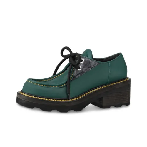 LOUIS VUITTON Beaubourg Платформа Обувь Женская Озерный Зеленый