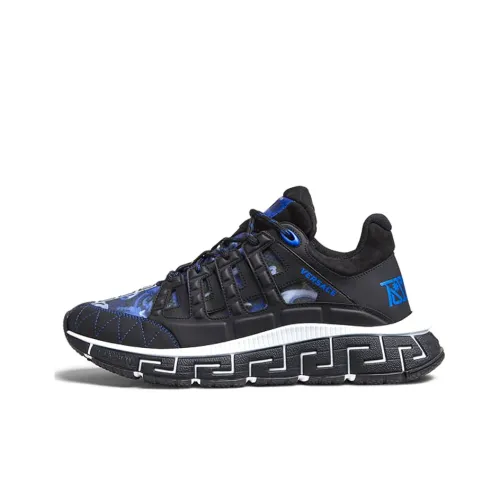 VERSACE Trigreca Низкий Топ Обувь с Платформой Мужская Синяя