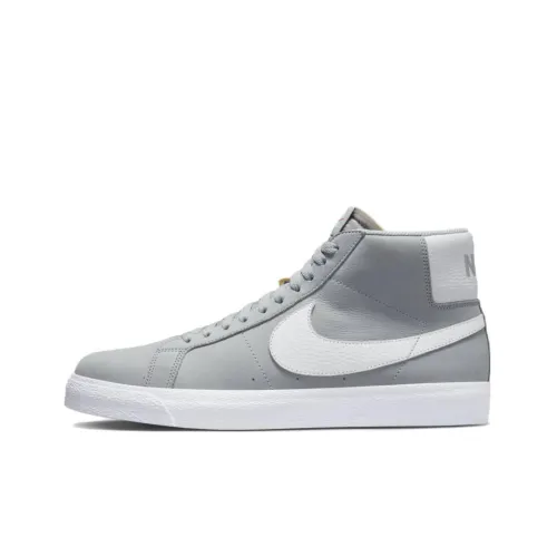Nike Blazer SB Blazer MID 'Волк' GREY Противоскользящие устойчивые к истиранию MID Скейтбординг Кроссовки Серый