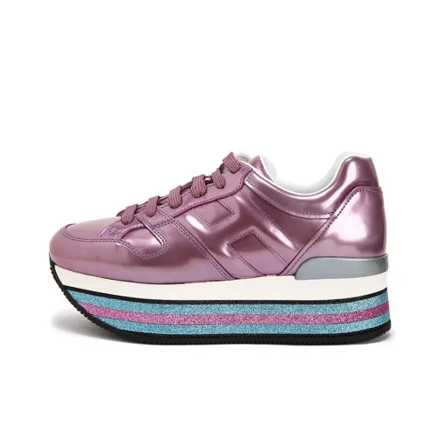 HOGAN H222 Низкий Топ Обувь на Платформе Женская Розовая