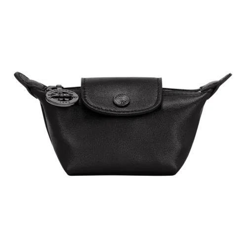 LONGCHAMP Le Pliage Xtra Коровья кожа Монетница Кошелек Кошелек Мужской Черный