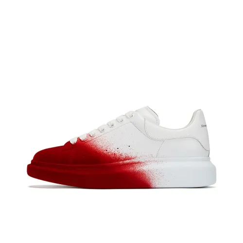 Alexander McQueen Низкие кроссовки для спорта Мужские Белый Красный