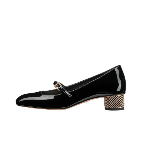 DIOR D SHINE Грубый каблук Средний каблук Обувь Женская Черная