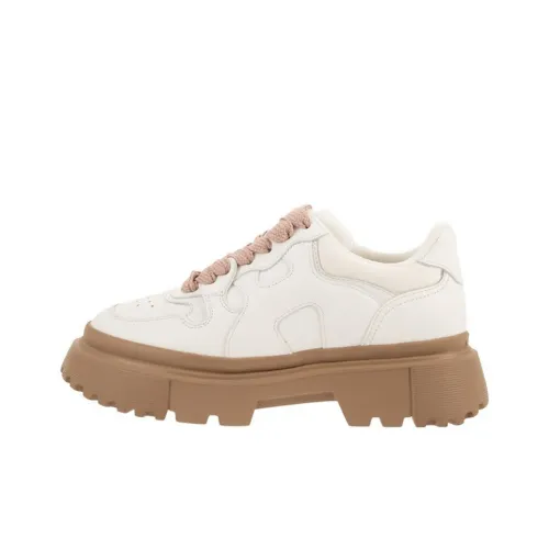 HOGAN H629 Низкий Топ Обувь с Платформой Женская Белая