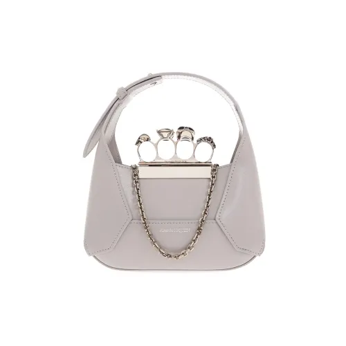 Alexander McQueen Сумка Hobo из коровьей кожи сумка через плечо мини женская серая