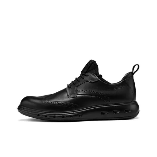 Ecco Повседневные кожаные туфли Low Top Черные Мужские