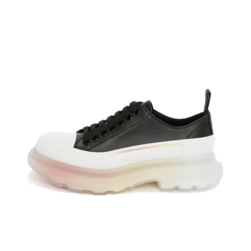 Alexander McQueen Tread Slick Low Топ Обувь на платформе Мужская Черно-белая