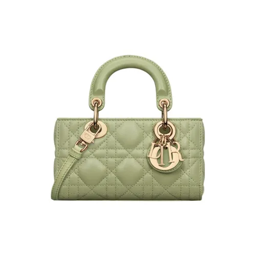 DIOR LADY D JOY Sheepskin Сумка Lady Dior Сумка через плечо Сумка Extra Mini Женская Dreamy Зеленая