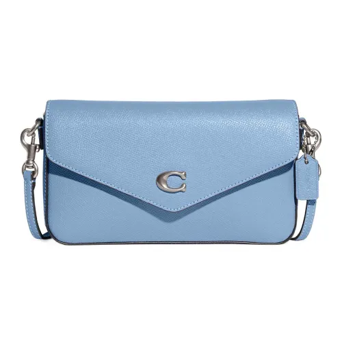COACH Wyn Сумка через плечо из коровьей кожи маленькая женская светло-синяя
