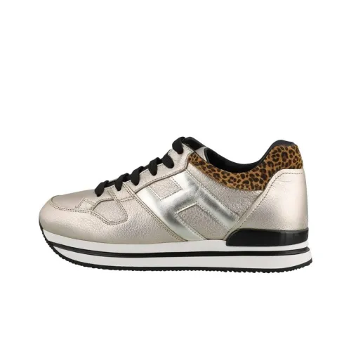 HOGAN H222 Низкий Топ Обувь с Платформой Женская Светло-Золотая