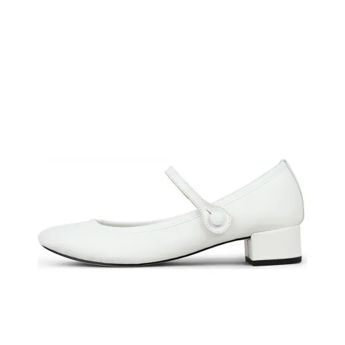 Repetto Розовые Туфли Мэри Джейн Женские Белые