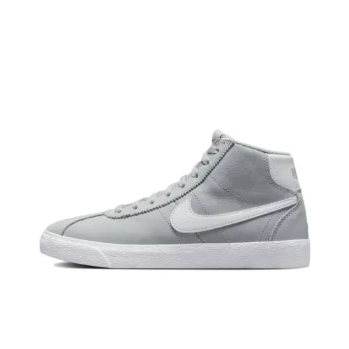 nike SB Bruin 'Волк GREY' Slip-Resistant Abrasion-Resistant High Top Skateboard Shoes Women's Grey -> nike SB Bruin 'Волк GREY' противоскользящие устойчивые к истиранию высокие кроссовки для скейтбординга женские серые