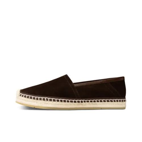 THOM WILLS Замша Slip-On Loafers Casual Men's Dark Coffee
