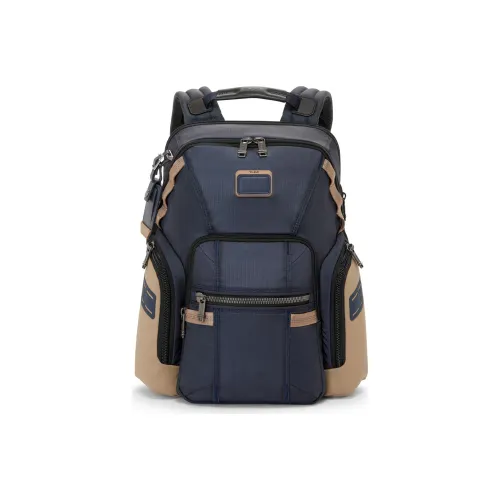 TUMI Alpha Bravo Нейлон Рюкзак Унисекс Синий и Коричневый