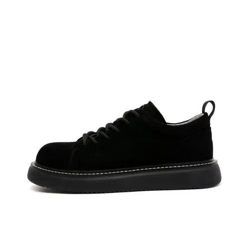 Anthony Miles Повседневные кожаные туфли Low Top Черные Мужские