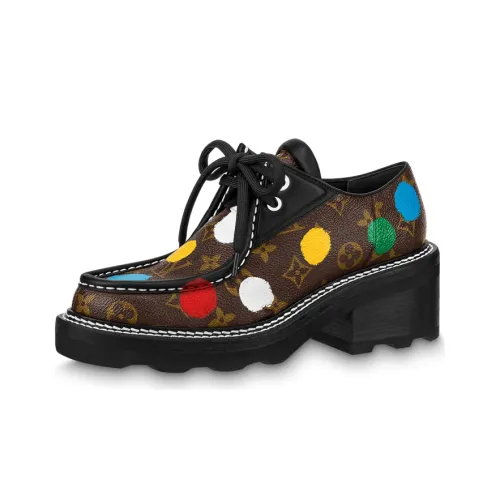 Yayoi Kusama x LOUIS VUITTON Beaubourg Грубый каблук MID Низкий каблук Обувь Женские Коричневый
