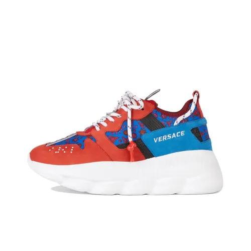 VERSACE CHAIN REACTION 2 Low Топ Обувь на платформе Мужская Красная Синяя
