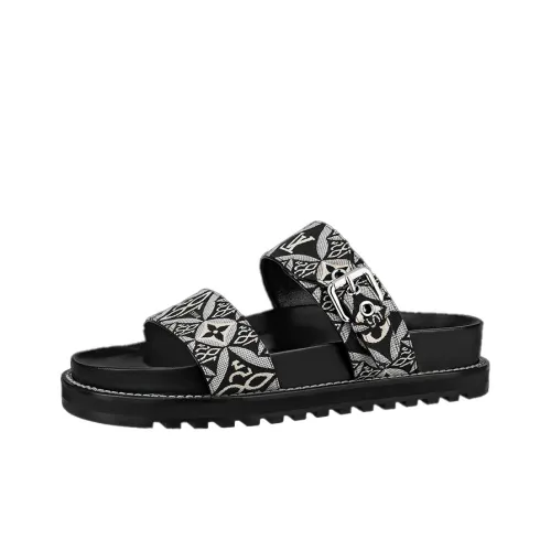 LOUIS VUITTON Paseo Планшет Comfort Slide Тапочки Женские Черный