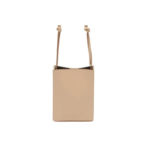 JIL SANDER Телячья кожа Сумка через плечо Сумка на плечо Маленькая Мужская Темно-бежевая