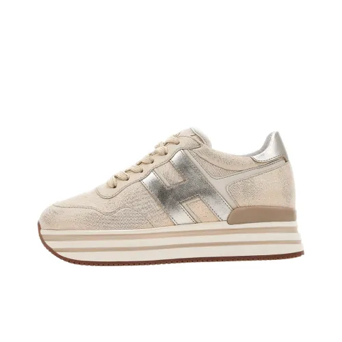 HOGAN H222 Низкий Топ Обувь с Платформой Женская Розовая Серебряная