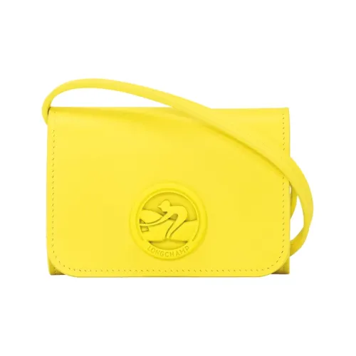 LONGCHAMP Коробка TROT Телячья кожа Одно плечо Через плечо Монета Кошелек Женские Желтый