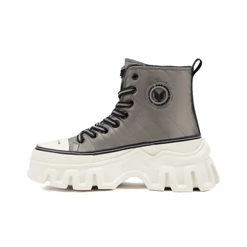 OGR Chou Shen SC Highs Платформа Обувь Унисекс Мерцающий Серебристый