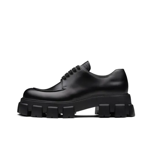 PRADA Monolith Повседневные кожаные туфли с низким верхом Мужские