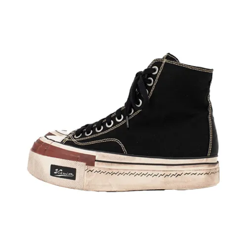 Visvim Skagway Hi г.patten Высокий Топ Обувь на Платформе Мужская Черная