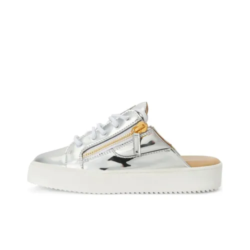 Giuseppe Zanotti GZ Frankie Cut Скейтборд Кроссовки Мужские Серебряные