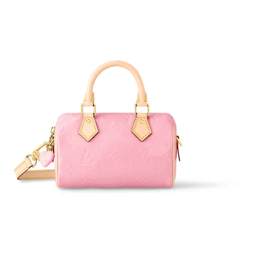 LOUIS VUITTON Speedy Лакированная кожа Телячья кожа Pillow Bag Сумка через плечо Сумка Сумка для женщин Розовый