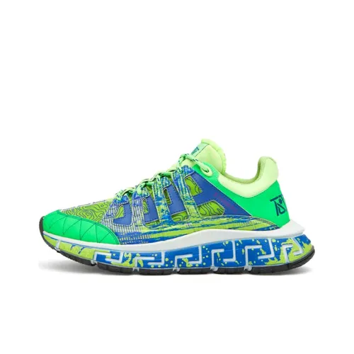 VERSACE Trigreca Низкий Топ Обувь с Платформой Мужская Зеленая