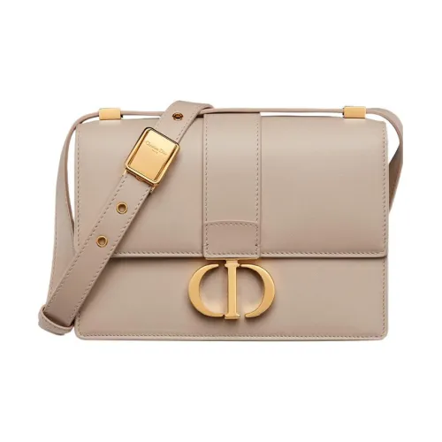 DIOR 30 Montaigne Коровья кожа Montaigne Сумка для коробок Сумка Сумка через плечо Сумка через плечо Маленькая Женская Руж Бежевый