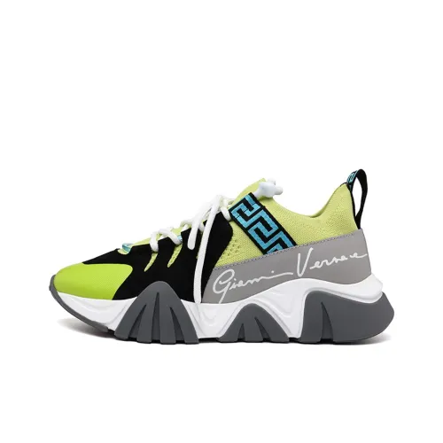 VERSACE Низкий топ обувь на платформе мужская светло-зеленая