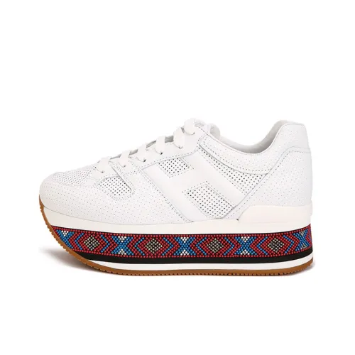 HOGAN H222 Низкий Топ Обувь на Платформе Женская Белая