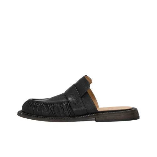 Marsèll Кожаные домашние тапочки с пэчворком для мужчин черные