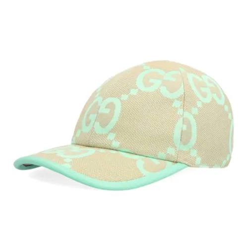 GUCCI Хлопковые кепки Женские Бежевый Зеленый